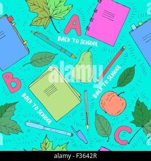 Hand drawn school symbols Stock Vector