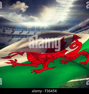 Composite image of waving flag of wales Stock Photo