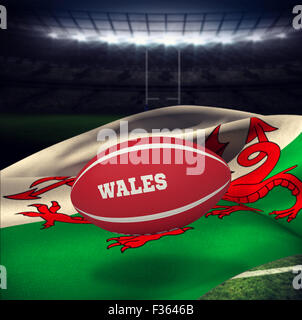 Composite image of wales rugby ball Stock Photo