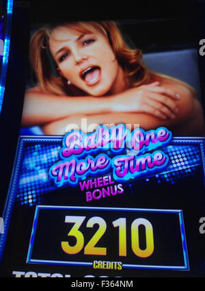 Britney Spears Slot Machine Arrives In Las Vegas at Sun Coast Hotel & Casino  Featuring: Britney Spears Slot Machine Where: Las Vegas, Nevada, United States When: 30 Jul 2015 Stock Photo