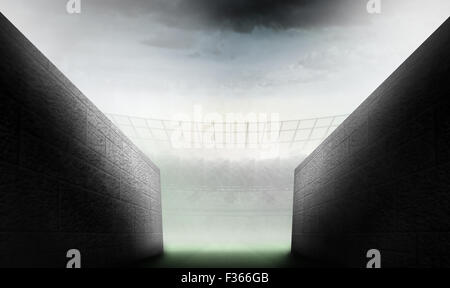 Composite image of arena tunnel Stock Photo