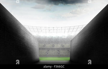 Composite image of arena tunnel Stock Photo