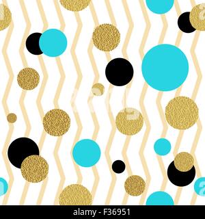 Classic dotted seamless gold glitter pattern. Stock Vector