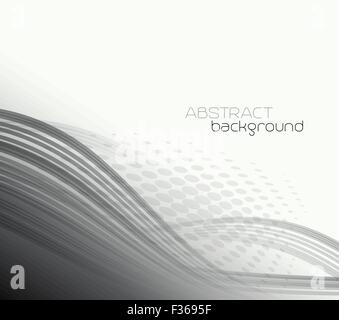 Abstract template background with curved wave. Stock Vector