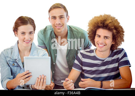 Fashion students using tablet Stock Photo