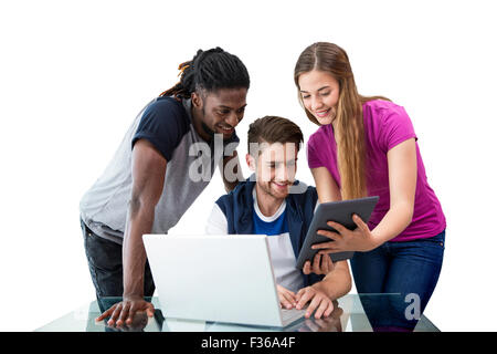 Creative team looking at digital tablet Stock Photo