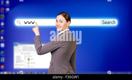 Blue fullscreen desktop Stock Photo