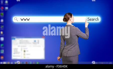 Blue fullscreen desktop Stock Photo