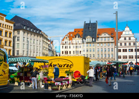 Marktplatz, market square, Altstadt, old town, Leipzig, Saxony, Germany Stock Photo