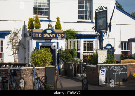 Lympstone a coastal village in East Devon England UK The Swan Inn Stock Photo