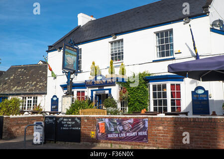 Lympstone a coastal village in East Devon England UK the Swann Inn Stock Photo