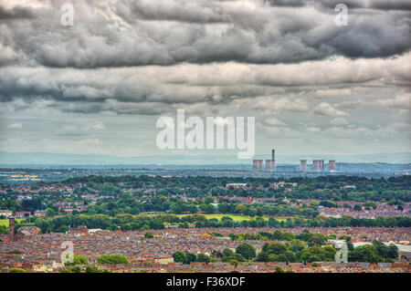 August 2015, nuclear power plant outside of Liverpool (England), HDR-technique Stock Photo