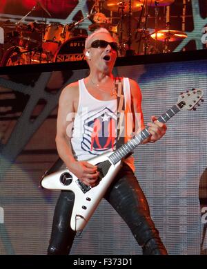 Englewood, Colorado, Usa. 29th Sep, 2015. Scorpions Guitarist Matthias 