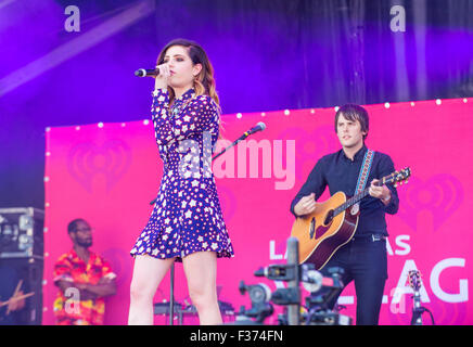 Musician Sydney Sierota of Echosmith performs onstage at the 2015 iHeartRadio Music Festival at the Las Vegas Village Stock Photo