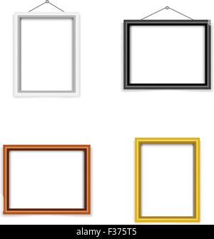 blank photo frame template set Stock Vector