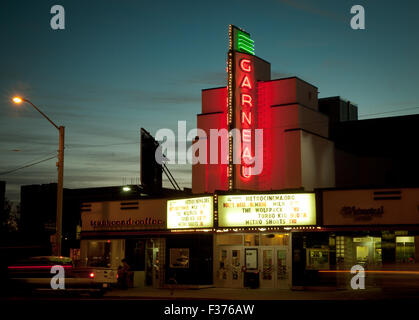 A night view of the historic Garneau Theatre in the Garneau ...