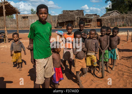 Group of children, Tulear, Madagascar Stock Photo