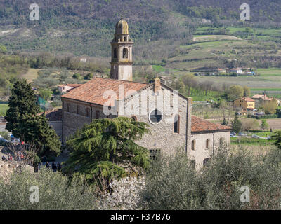 Church, Arquà Petrarca, Veneto, Veneto, Italy Stock Photo