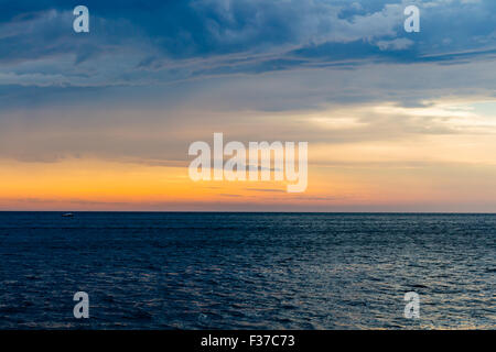 Magical sunset over the Adriatic sea Stock Photo