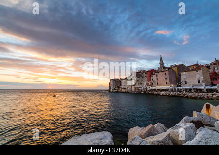 Romantic Rovinj is a town in Croatia situated on the north Adriatic Sea Located on the western coast of the Istrian peninsula Stock Photo