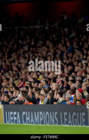 London, UK. 29th Sep, 2015. Advertising board Football/Soccer : UEFA Champions League Group F match between Arsenal 2-3 Olympiacos at Emirates Stadium in London, England . Credit:  FAR EAST PRESS/AFLO/Alamy Live News Stock Photo