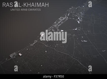 Map Blue Rak Map of United Arab Emirates in red on blue political globe with ...