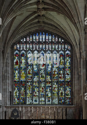 Lichfield Cathedral, south transept window Stock Photo