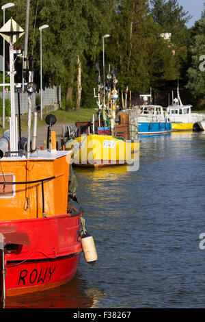 Seaport in small town of Rowy - Baltic Sea Coast Stock Photo