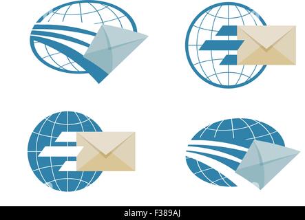 mail vector logo design template. email or message icon Stock Vector