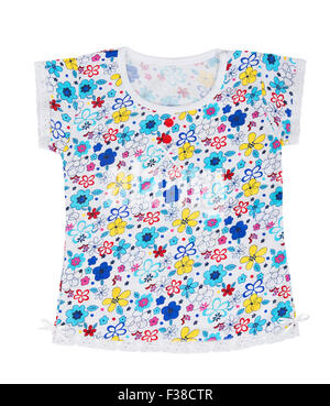 Children's сotton T-shirt isolated on white background Stock Photo