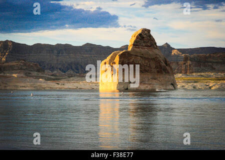 Lone Rock, Lake Powell Stock Photo