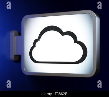 Cloud computing concept: Cloud on billboard background Stock Photo - Alamy