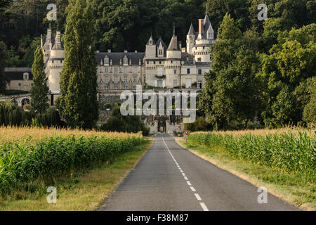 France, Loire Valley, Usse, Usse Castle, Chateau d'Usse Stock Photo