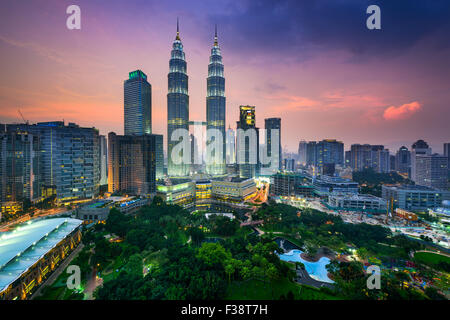 Kuala Lumpur, Malaysia city skyline. Stock Photo