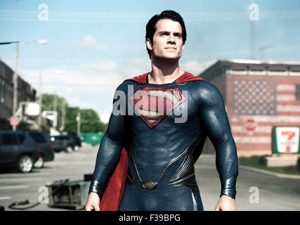 MAN OF STEEL  2013 Warner Bros film with Henry Cavill Stock Photo