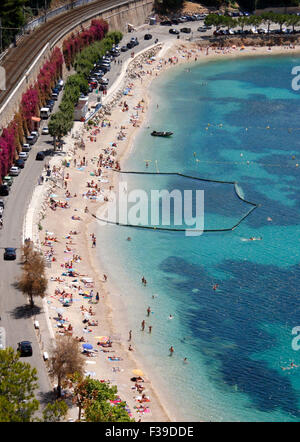 Strand, Villefranche sur Mer, Mittelmeer, Cote d'Azur, Frankreich. Stock Photo