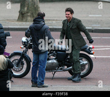 Tom Cruise seen filming in London 2013 Stock Photo