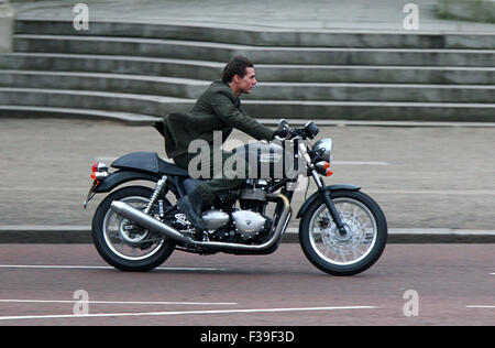 Tom Cruise seen filming in London 2013 Stock Photo