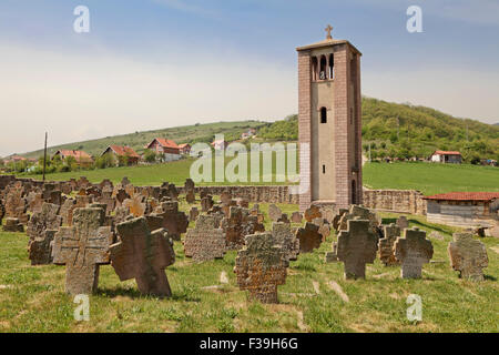 Church of Holy Apostles Peter and Paul near Novi Pazar, Serbia Stock Photo