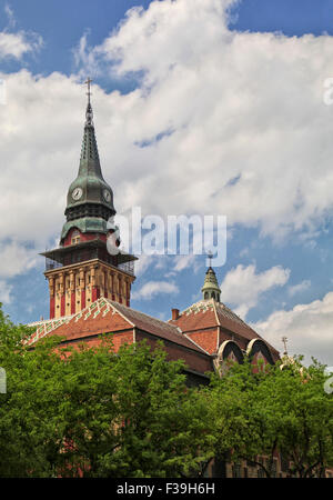 Town hall in Subotica, Serbian town near Hungaria Stock Photo