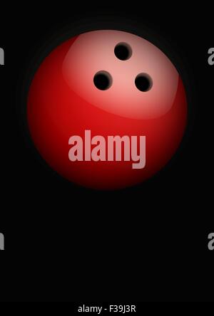 Dark Background of bowling ball. Vector Illustration. Stock Vector