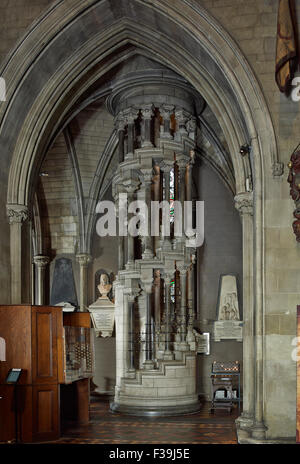 St Patrick's Cathedral Dublin north transept staircase Stock Photo
