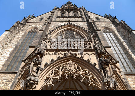 Doorway of St. Peter and Paul Cathedral in Brno, Czech Republic Stock Photo