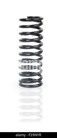 black metal spring isolated on white background Stock Photo