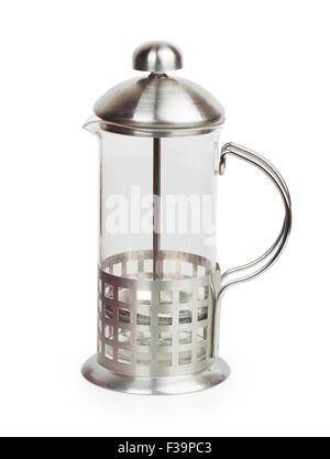 glass teapot isolated on a white background Stock Photo