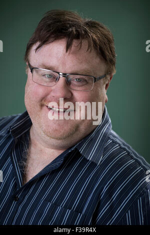 Irish author and screenwriter Derek Landy. Stock Photo