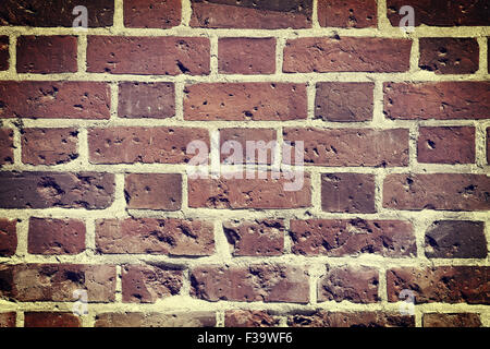 Vintage toned abstract background made of brick - instagram effect. Stock Photo