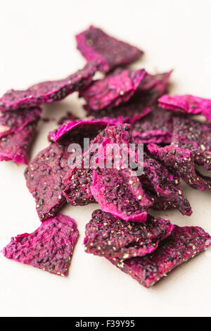 Dried Pitaya or Dragon Fruit Slices Stock Photo