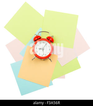 Alarm clock on stickers Stock Photo