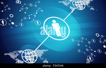 World map with peoples icons Stock Photo - Alamy